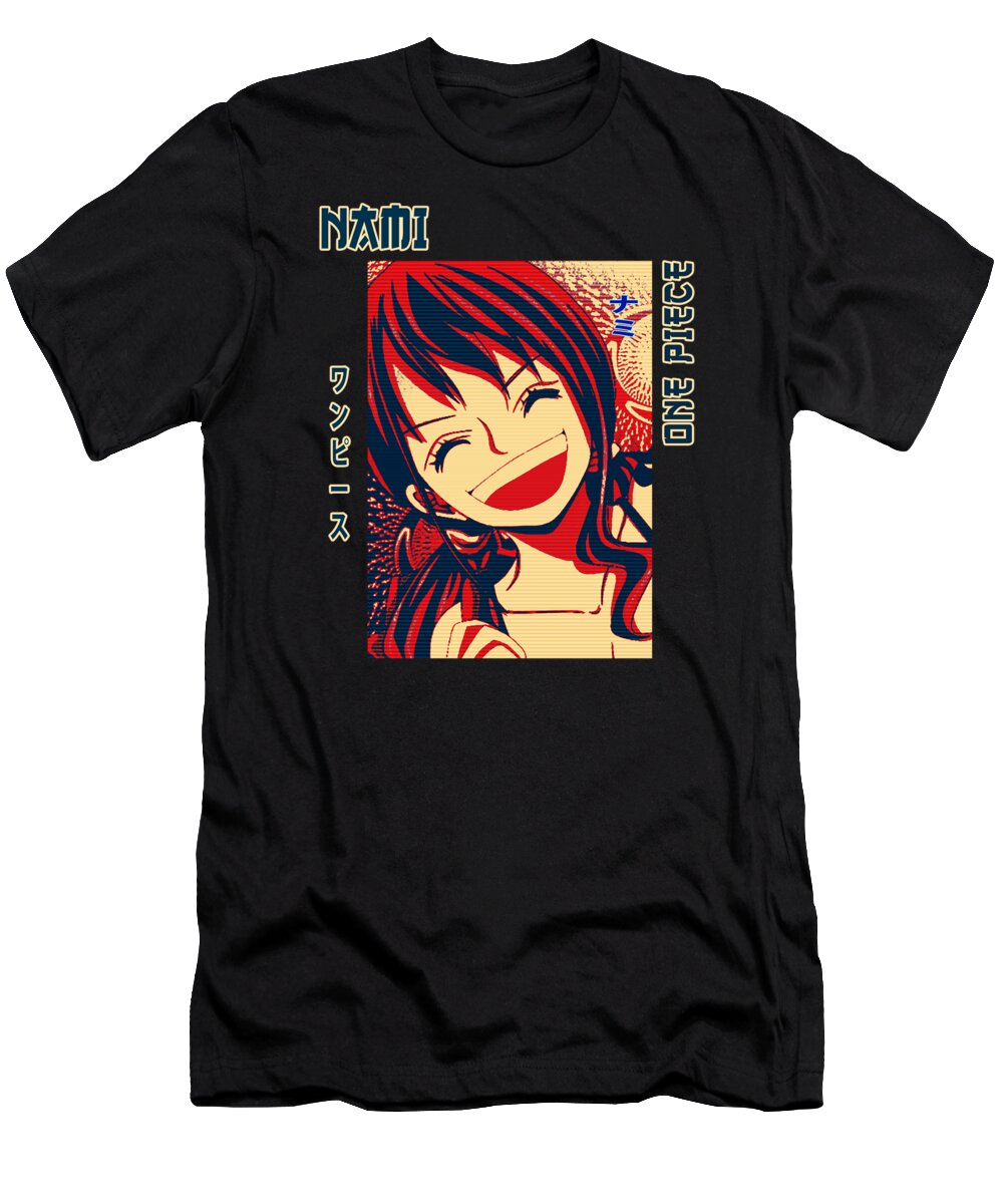 design one piece nami anime gifts for fans t shirt 2993