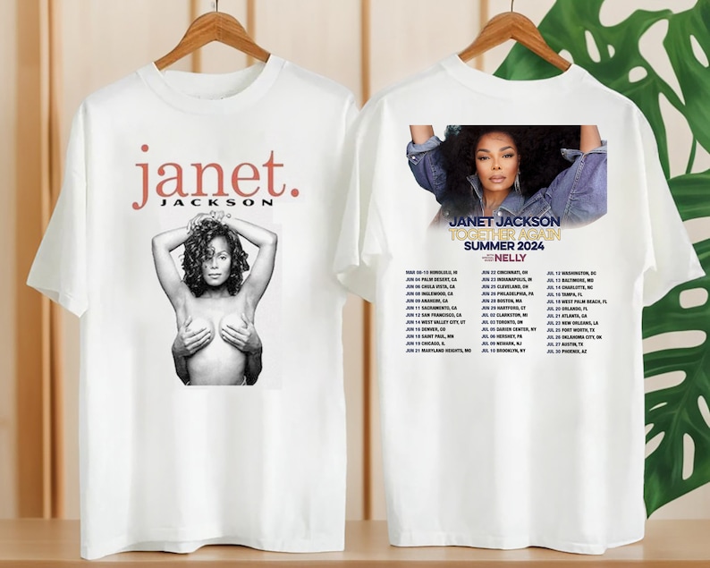 janet jackson queen of pop t shirt together again summer 2024 tour 5064