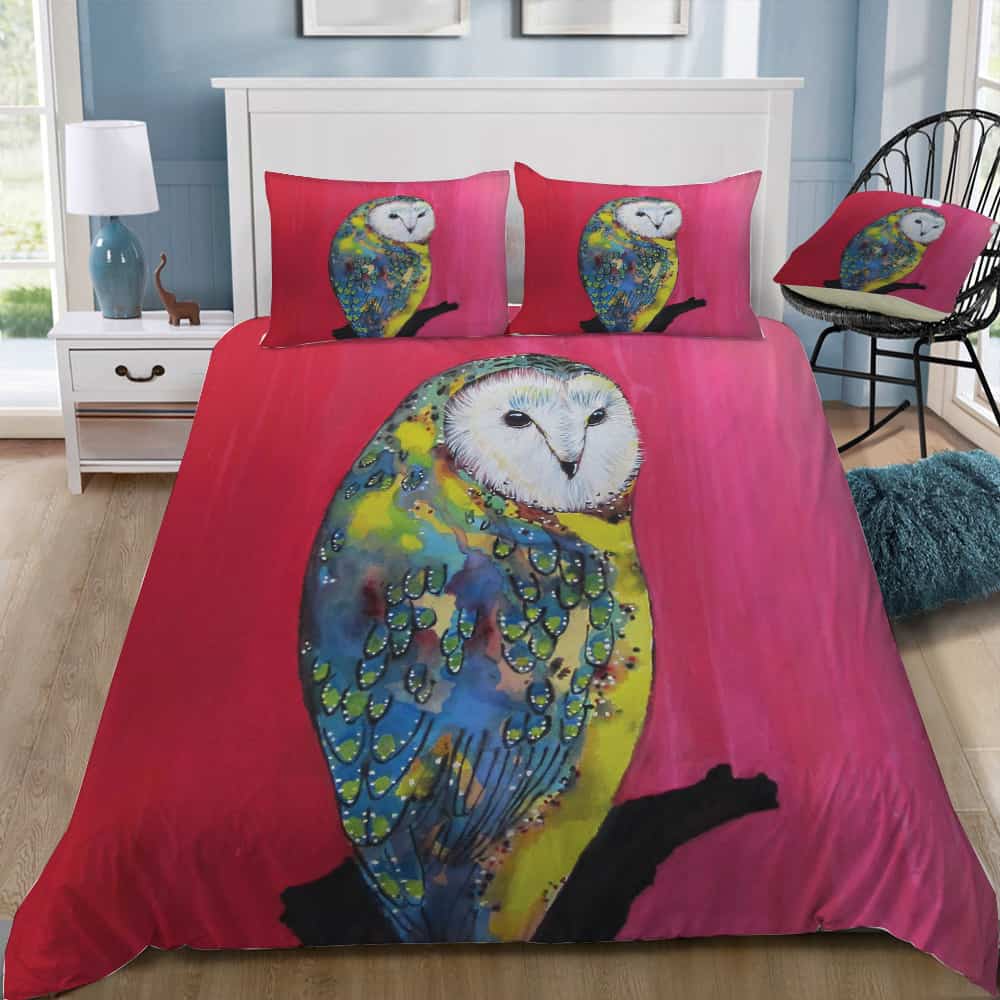 owl on lipstick 4pcs bedding set print 3d crystal velvetjuicy couture bedding 4138 iwnte