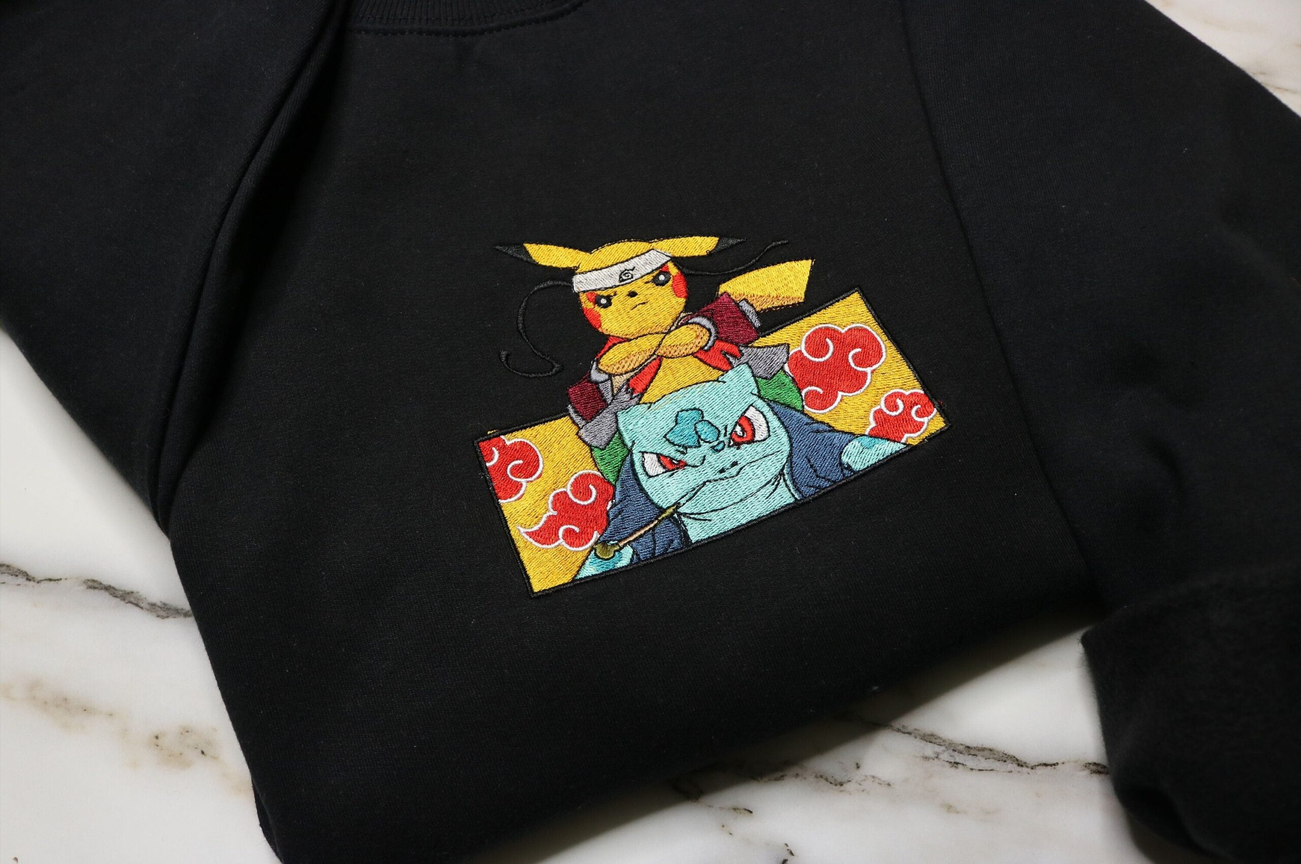 pokemon x naruto embroidered sweatshirt embroidered funny shirt pokemon embroider sweatshirt t shirt naruto hoodie embroidery 9848 t9mcf