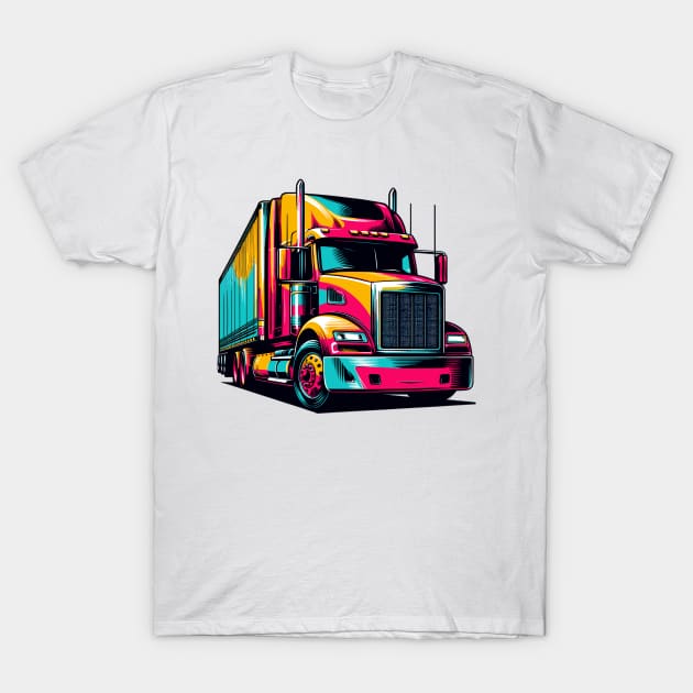 semi truck t shirt 7789 kw2wr