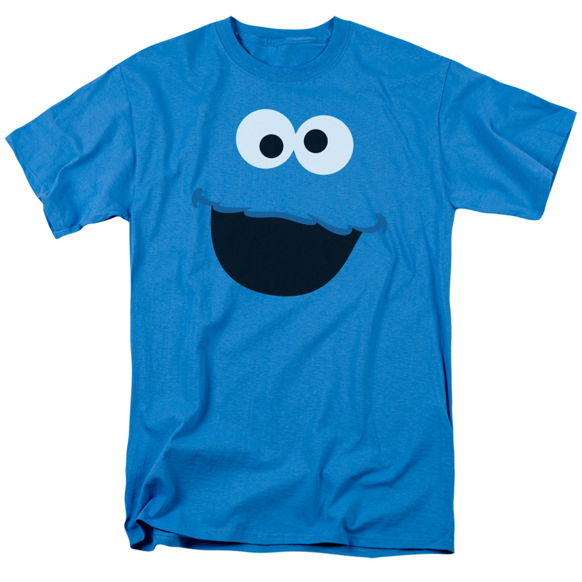 sesame street cookie monster face adult 181 t shirt turquoise 2224 dbahn