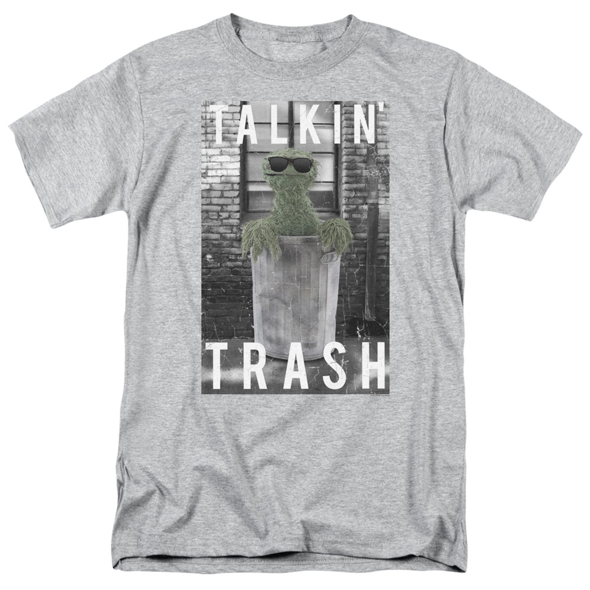 sesame street talkin trash adult 181 t shirt athletic 7584