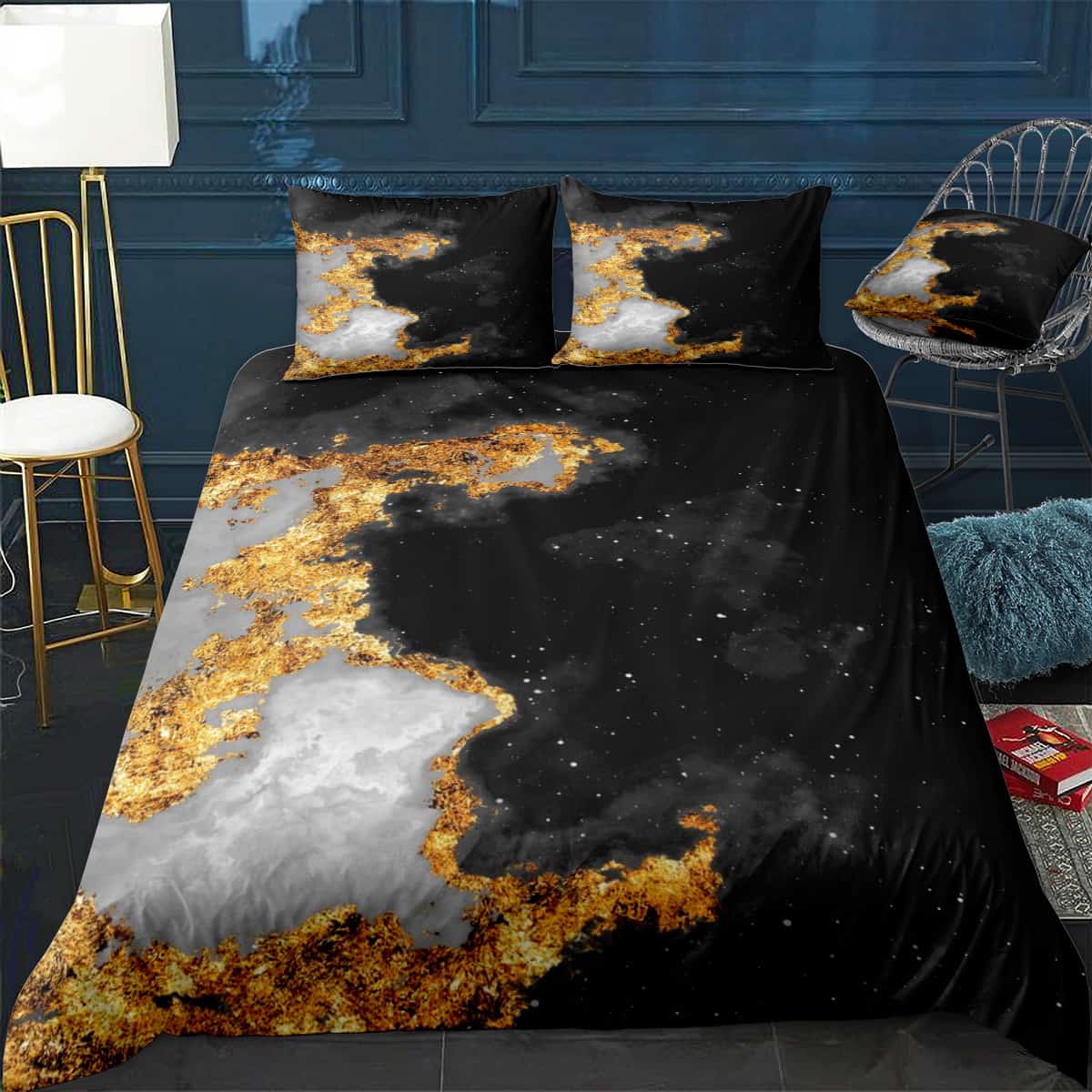 starry nebula in space 4pcs bedding set print 3d crystal velvetjuicy couture bedding 15 7441