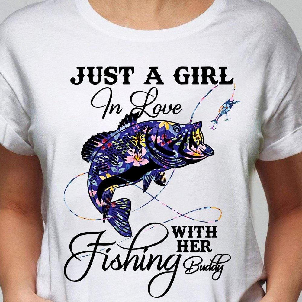 womens fishing shirts just a girl in love with fishing buddy 9672 lwj6y