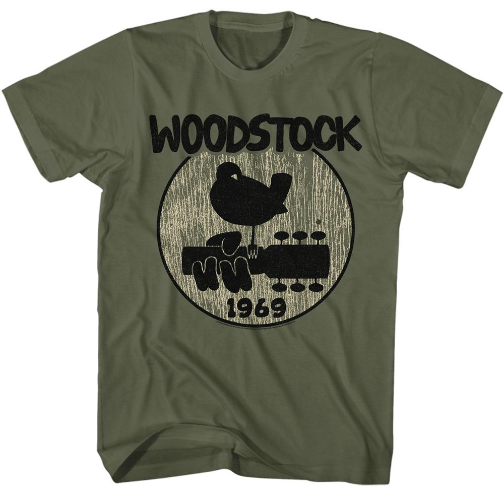 woodstock big logo military green t shirt 8251 7jcla