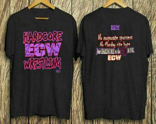 wrestlemania new reprint rare original ecw hardcore wrestling t shirt 2294 wqko6