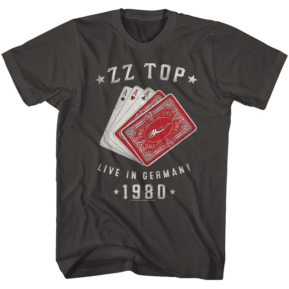 zz top cards smoke adult t shirt 2997 2alf0